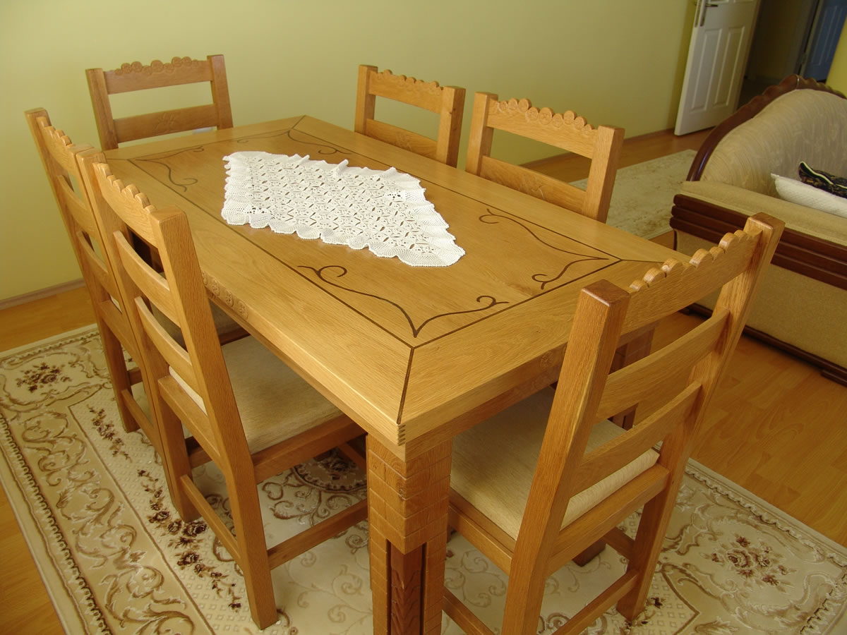 A dining table